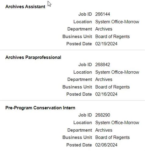 Job Openings Archive .